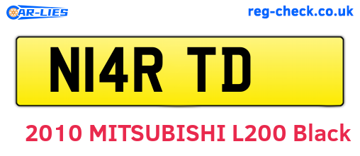N14RTD are the vehicle registration plates.