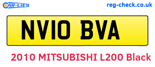 NV10BVA are the vehicle registration plates.
