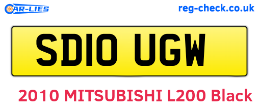SD10UGW are the vehicle registration plates.