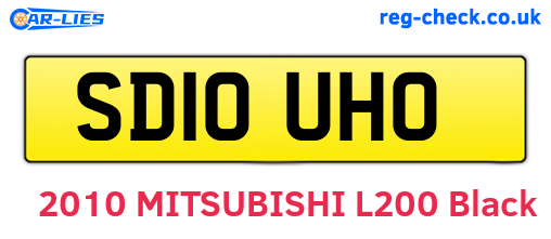 SD10UHO are the vehicle registration plates.