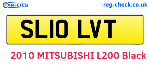 SL10LVT are the vehicle registration plates.