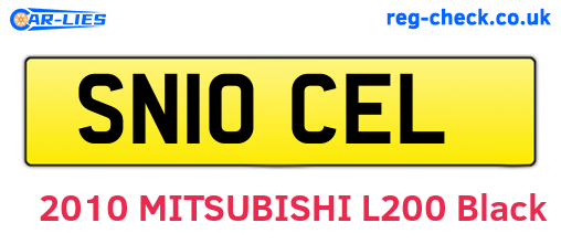 SN10CEL are the vehicle registration plates.