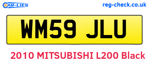 WM59JLU are the vehicle registration plates.
