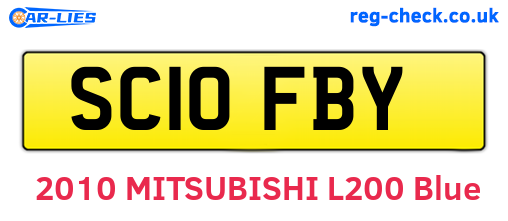 SC10FBY are the vehicle registration plates.