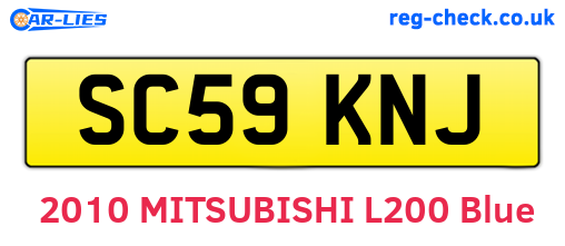 SC59KNJ are the vehicle registration plates.