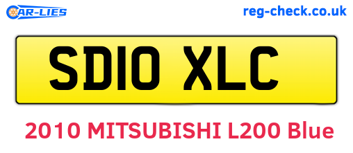 SD10XLC are the vehicle registration plates.
