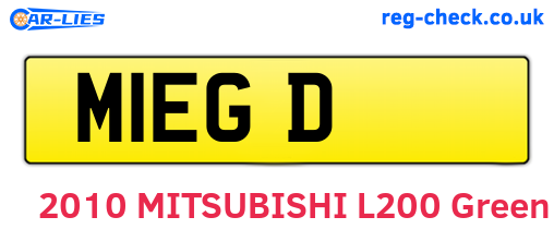 M1EGD are the vehicle registration plates.