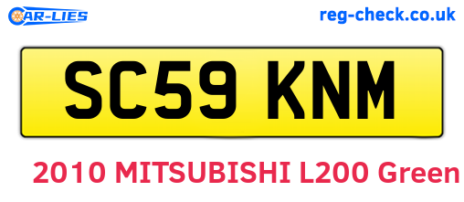 SC59KNM are the vehicle registration plates.