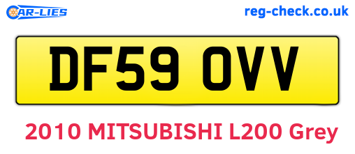 DF59OVV are the vehicle registration plates.