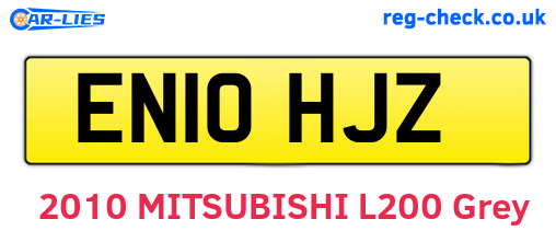 EN10HJZ are the vehicle registration plates.