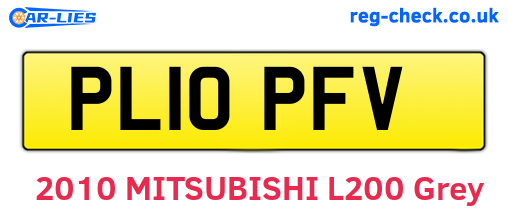 PL10PFV are the vehicle registration plates.