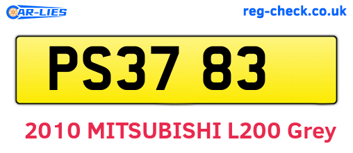 PS3783 are the vehicle registration plates.