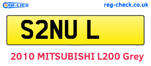 S2NUL are the vehicle registration plates.