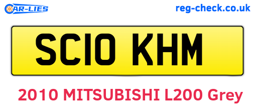 SC10KHM are the vehicle registration plates.