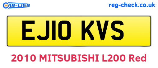 EJ10KVS are the vehicle registration plates.