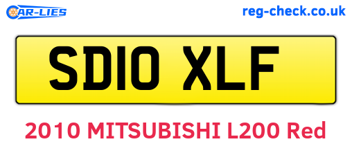 SD10XLF are the vehicle registration plates.