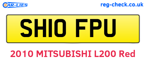 SH10FPU are the vehicle registration plates.