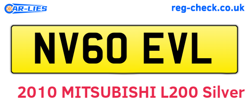 NV60EVL are the vehicle registration plates.