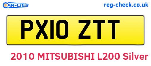 PX10ZTT are the vehicle registration plates.