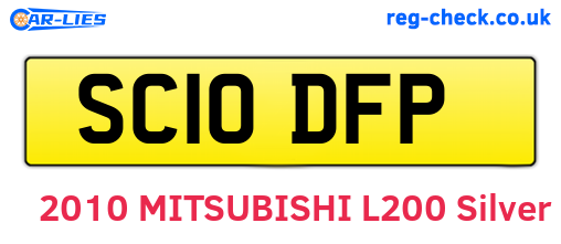 SC10DFP are the vehicle registration plates.