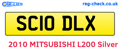SC10DLX are the vehicle registration plates.