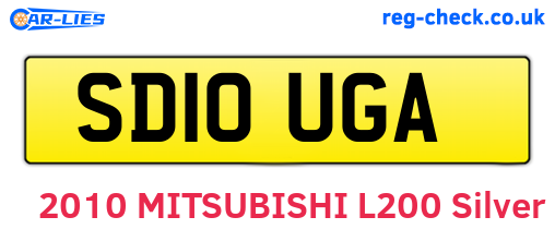 SD10UGA are the vehicle registration plates.