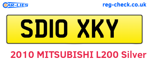 SD10XKY are the vehicle registration plates.