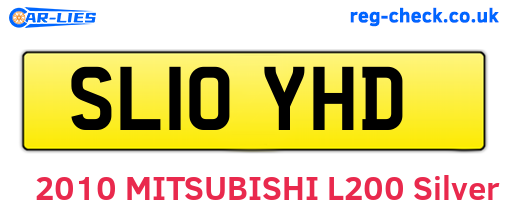 SL10YHD are the vehicle registration plates.