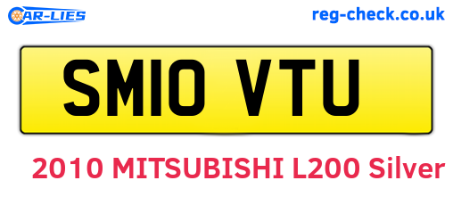 SM10VTU are the vehicle registration plates.