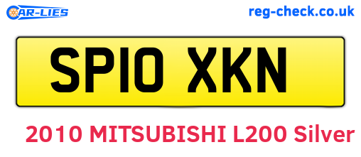 SP10XKN are the vehicle registration plates.