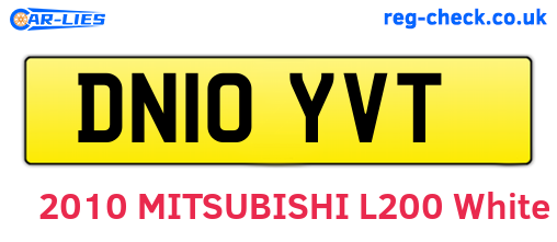 DN10YVT are the vehicle registration plates.