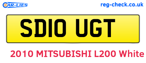 SD10UGT are the vehicle registration plates.