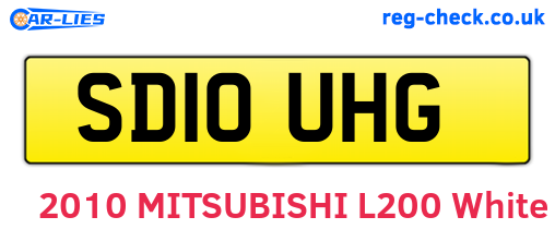 SD10UHG are the vehicle registration plates.