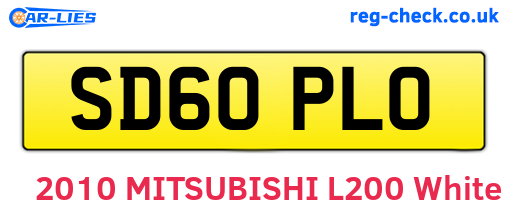 SD60PLO are the vehicle registration plates.