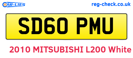 SD60PMU are the vehicle registration plates.