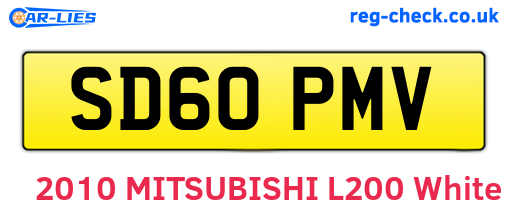 SD60PMV are the vehicle registration plates.