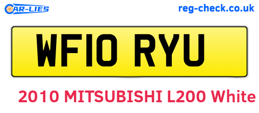 WF10RYU are the vehicle registration plates.