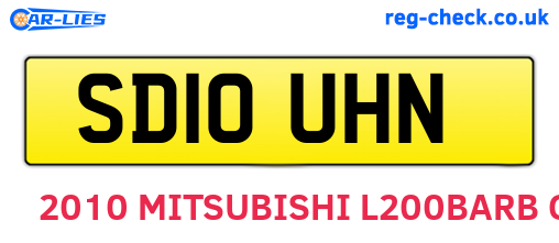 SD10UHN are the vehicle registration plates.