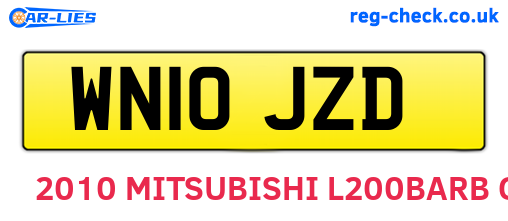 WN10JZD are the vehicle registration plates.