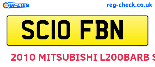 SC10FBN are the vehicle registration plates.