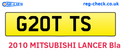 G20TTS are the vehicle registration plates.