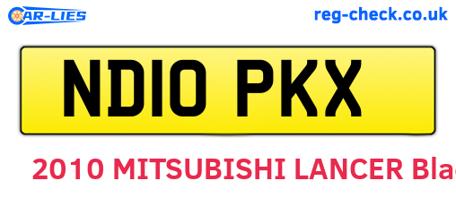 ND10PKX are the vehicle registration plates.