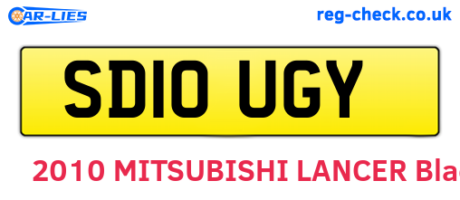 SD10UGY are the vehicle registration plates.