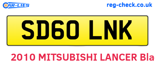 SD60LNK are the vehicle registration plates.