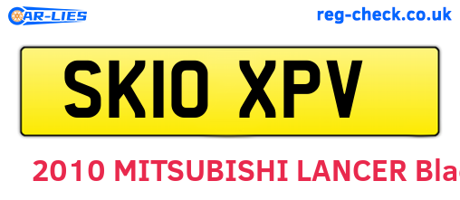 SK10XPV are the vehicle registration plates.
