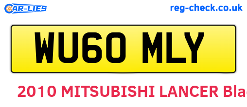 WU60MLY are the vehicle registration plates.