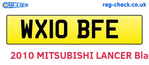 WX10BFE are the vehicle registration plates.