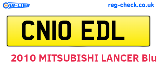CN10EDL are the vehicle registration plates.