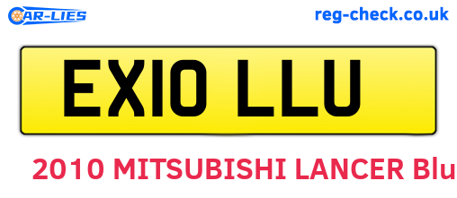 EX10LLU are the vehicle registration plates.