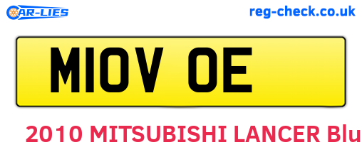 M10VOE are the vehicle registration plates.